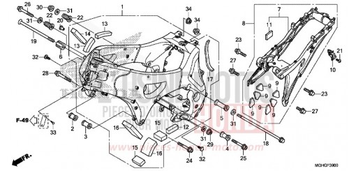 CARROSSERIE DE CHASSIS VFR1200XDG de 2016